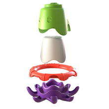 Load image into Gallery viewer, Octo-buoy stacking bath cup set
